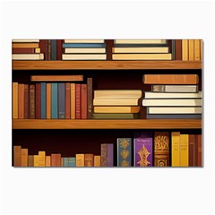 Book Nook Books Bookshelves Comfortable Cozy Literature Library Study Reading Room Fiction Entertain Postcard 4 x 6  (pkg Of 10) by Maspions