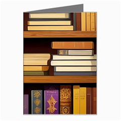 Book Nook Books Bookshelves Comfortable Cozy Literature Library Study Reading Room Fiction Entertain Greeting Card by Maspions