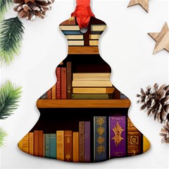 Book Nook Books Bookshelves Comfortable Cozy Literature Library Study Reading Room Fiction Entertain Ornament (christmas Tree) 