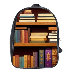 Book Nook Books Bookshelves Comfortable Cozy Literature Library Study Reading Room Fiction Entertain School Bag (xl) by Maspions