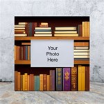 Book Nook Books Bookshelves Comfortable Cozy Literature Library Study Reading Room Fiction Entertain White Box Photo Frame 4  x 6  Front