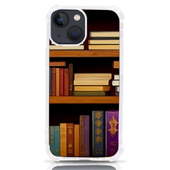 Book Nook Books Bookshelves Comfortable Cozy Literature Library Study Reading Room Fiction Entertain Iphone 13 Mini Tpu Uv Print Case by Maspions