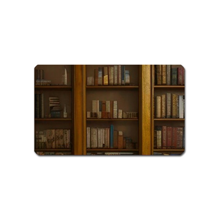 Books Book Shelf Shelves Knowledge Book Cover Gothic Old Ornate Library Magnet (Name Card)