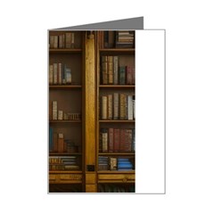 Books Book Shelf Shelves Knowledge Book Cover Gothic Old Ornate Library Mini Greeting Card by Maspions