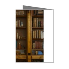 Books Book Shelf Shelves Knowledge Book Cover Gothic Old Ornate Library Mini Greeting Cards (pkg Of 8)