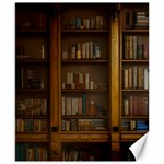 Books Book Shelf Shelves Knowledge Book Cover Gothic Old Ornate Library Canvas 8  x 10  8.15 x9.66  Canvas - 1