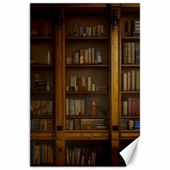 Books Book Shelf Shelves Knowledge Book Cover Gothic Old Ornate Library Canvas 24  X 36 