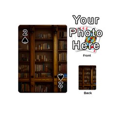 Books Book Shelf Shelves Knowledge Book Cover Gothic Old Ornate Library Playing Cards 54 Designs (mini)