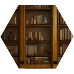 Books Book Shelf Shelves Knowledge Book Cover Gothic Old Ornate Library Wooden Puzzle Hexagon by Maspions