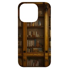 Books Book Shelf Shelves Knowledge Book Cover Gothic Old Ornate Library Iphone 14 Pro Black Uv Print Case by Maspions