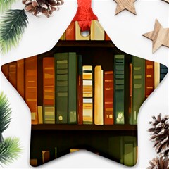 Books Bookshelves Library Fantasy Apothecary Book Nook Literature Study Ornament (star) by Grandong