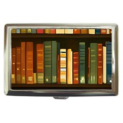 Books Bookshelves Library Fantasy Apothecary Book Nook Literature Study Cigarette Money Case by Grandong