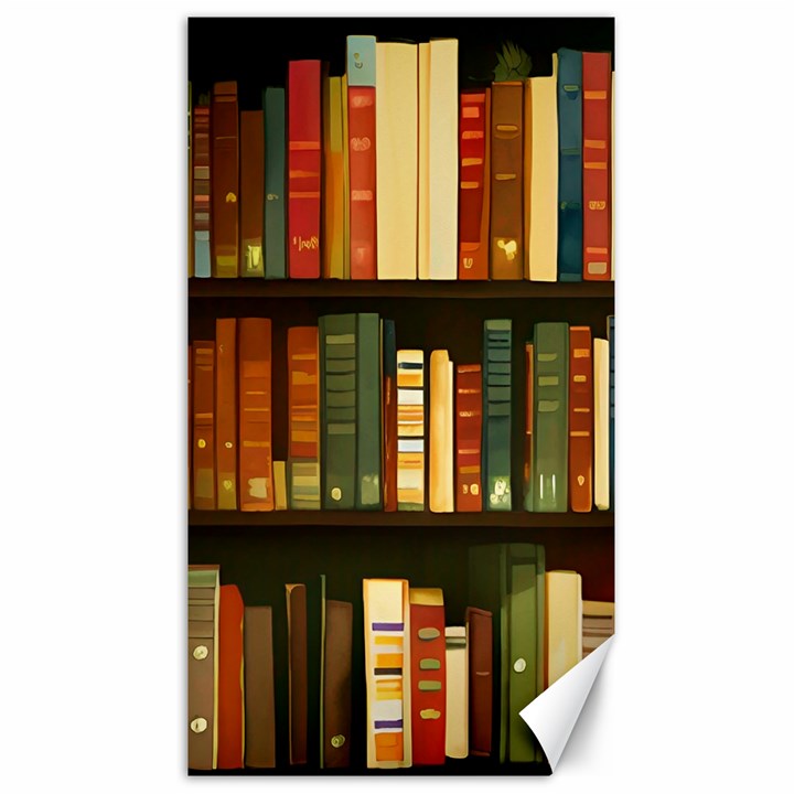 Books Bookshelves Library Fantasy Apothecary Book Nook Literature Study Canvas 40  x 72 