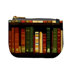 Books Bookshelves Library Fantasy Apothecary Book Nook Literature Study Mini Coin Purse by Grandong