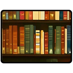 Books Bookshelves Library Fantasy Apothecary Book Nook Literature Study Fleece Blanket (large) by Grandong