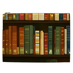 Books Bookshelves Library Fantasy Apothecary Book Nook Literature Study Cosmetic Bag (xxl) by Grandong