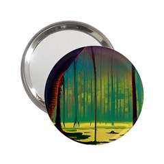 Nature Swamp Water Sunset Spooky Night Reflections Bayou Lake 2 25  Handbag Mirrors by Grandong