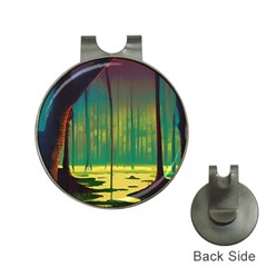 Nature Swamp Water Sunset Spooky Night Reflections Bayou Lake Hat Clips With Golf Markers by Grandong