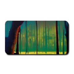 Nature Swamp Water Sunset Spooky Night Reflections Bayou Lake Medium Bar Mat by Grandong