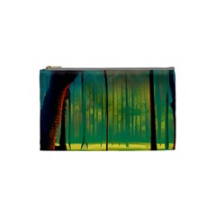 Nature Swamp Water Sunset Spooky Night Reflections Bayou Lake Cosmetic Bag (small) by Grandong