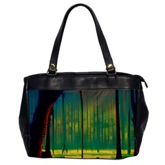 Nature Swamp Water Sunset Spooky Night Reflections Bayou Lake Oversize Office Handbag by Grandong