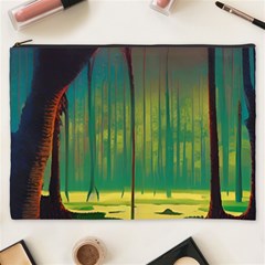 Nature Swamp Water Sunset Spooky Night Reflections Bayou Lake Cosmetic Bag (xxxl) by Grandong