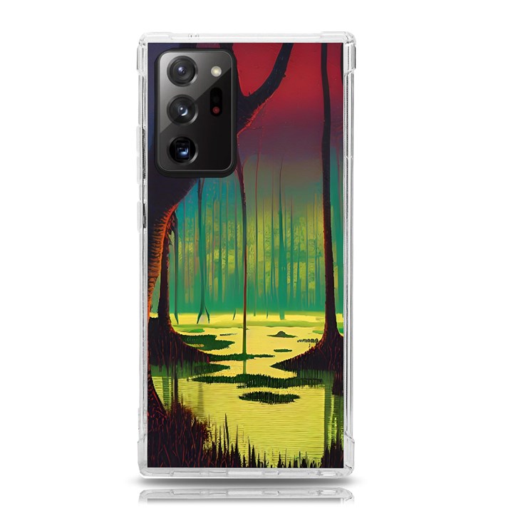 Nature Swamp Water Sunset Spooky Night Reflections Bayou Lake Samsung Galaxy Note 20 Ultra TPU UV Case