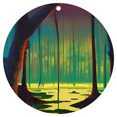 Nature Swamp Water Sunset Spooky Night Reflections Bayou Lake Uv Print Acrylic Ornament Round