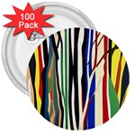 Abstract Trees Colorful Artwork Woods Forest Nature Artistic 3  Buttons (100 pack)  Front