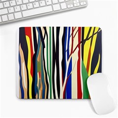 Abstract Trees Colorful Artwork Woods Forest Nature Artistic Large Mousepad by Grandong