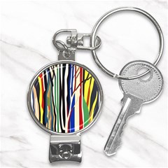 Abstract Trees Colorful Artwork Woods Forest Nature Artistic Nail Clippers Key Chain by Grandong