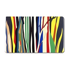 Abstract Trees Colorful Artwork Woods Forest Nature Artistic Magnet (rectangular) by Grandong