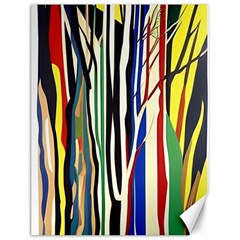 Abstract Trees Colorful Artwork Woods Forest Nature Artistic Canvas 12  X 16  by Grandong