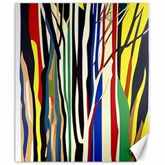 Abstract Trees Colorful Artwork Woods Forest Nature Artistic Canvas 20  X 24  by Grandong