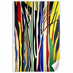 Abstract Trees Colorful Artwork Woods Forest Nature Artistic Canvas 24  X 36  by Grandong