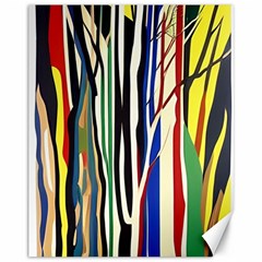 Abstract Trees Colorful Artwork Woods Forest Nature Artistic Canvas 11  X 14  by Grandong