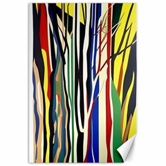 Abstract Trees Colorful Artwork Woods Forest Nature Artistic Canvas 20  X 30  by Grandong