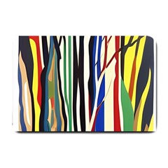 Abstract Trees Colorful Artwork Woods Forest Nature Artistic Small Doormat by Grandong