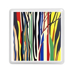 Abstract Trees Colorful Artwork Woods Forest Nature Artistic Memory Card Reader (square) by Grandong