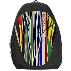 Abstract Trees Colorful Artwork Woods Forest Nature Artistic Backpack Bag by Grandong