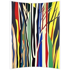 Abstract Trees Colorful Artwork Woods Forest Nature Artistic Back Support Cushion by Grandong