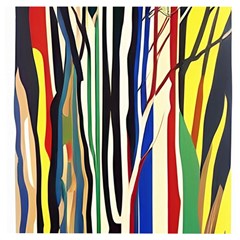 Abstract Trees Colorful Artwork Woods Forest Nature Artistic Wooden Puzzle Square