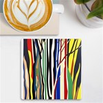 Abstract Trees Colorful Artwork Woods Forest Nature Artistic UV Print Square Tile Coaster  Front