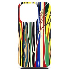 Abstract Trees Colorful Artwork Woods Forest Nature Artistic Iphone 14 Pro Black Uv Print Case by Grandong