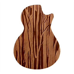 Abstract Trees Colorful Artwork Woods Forest Nature Artistic Guitar Shape Wood Guitar Pick Holder Case And Picks Set