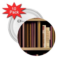 Books Bookshelves Office Fantasy Background Artwork Book Cover Apothecary Book Nook Literature Libra 2 25  Buttons (10 Pack)  by Grandong