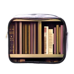 Books Bookshelves Office Fantasy Background Artwork Book Cover Apothecary Book Nook Literature Libra Mini Toiletries Bag (one Side) by Grandong