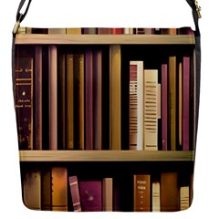 Books Bookshelves Office Fantasy Background Artwork Book Cover Apothecary Book Nook Literature Libra Flap Closure Messenger Bag (s) by Grandong