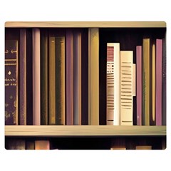 Books Bookshelves Office Fantasy Background Artwork Book Cover Apothecary Book Nook Literature Libra Two Sides Premium Plush Fleece Blanket (teen Size) by Grandong