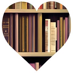 Books Bookshelves Office Fantasy Background Artwork Book Cover Apothecary Book Nook Literature Libra Wooden Puzzle Heart by Grandong